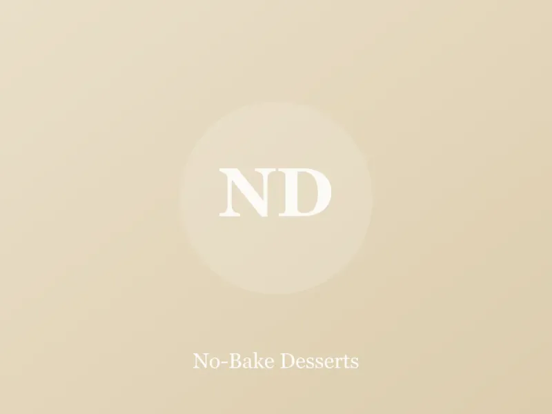 No-Bake Desserts — recipe category