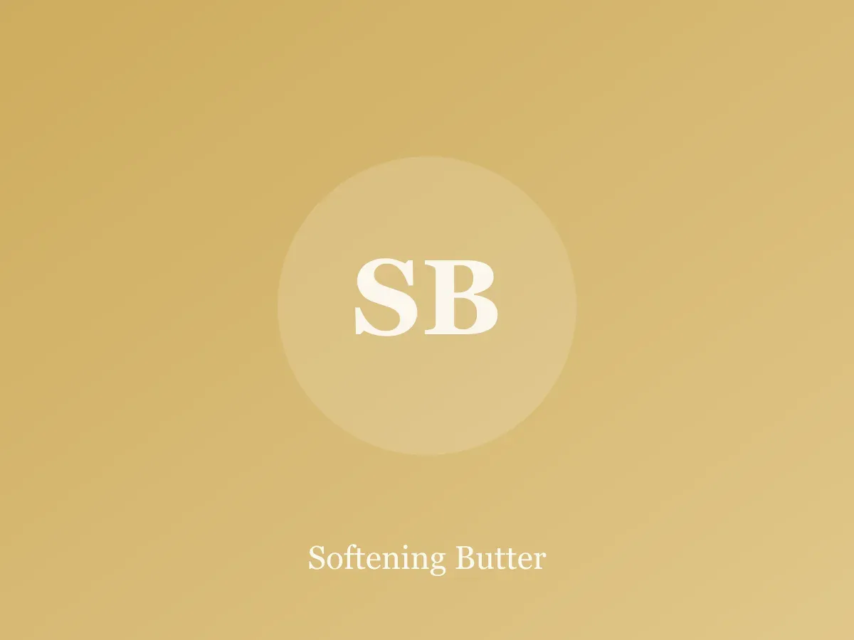 Cubed butter softening on a plate at room temperature