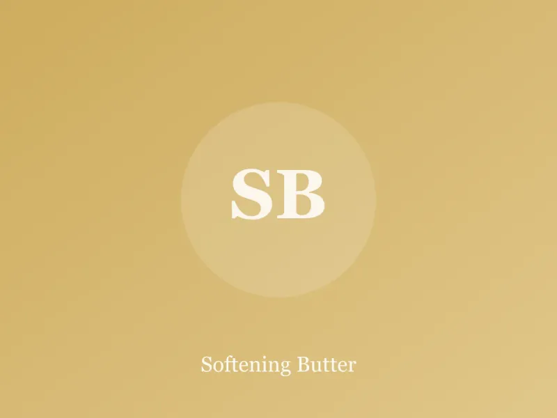 Cubed butter softening on a plate at room temperature